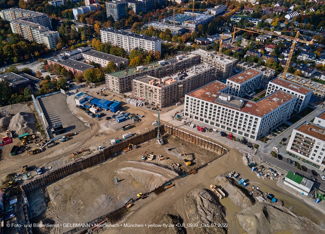 13.10.2022 - Baustelle Alexisquartier und Pandion Verde in Neuperlach